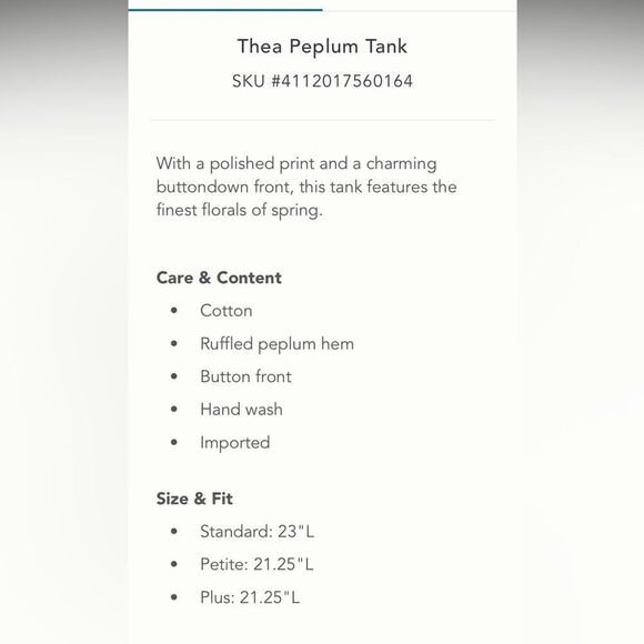 Tiny Thea peplum tank top - Picture 3 of 7